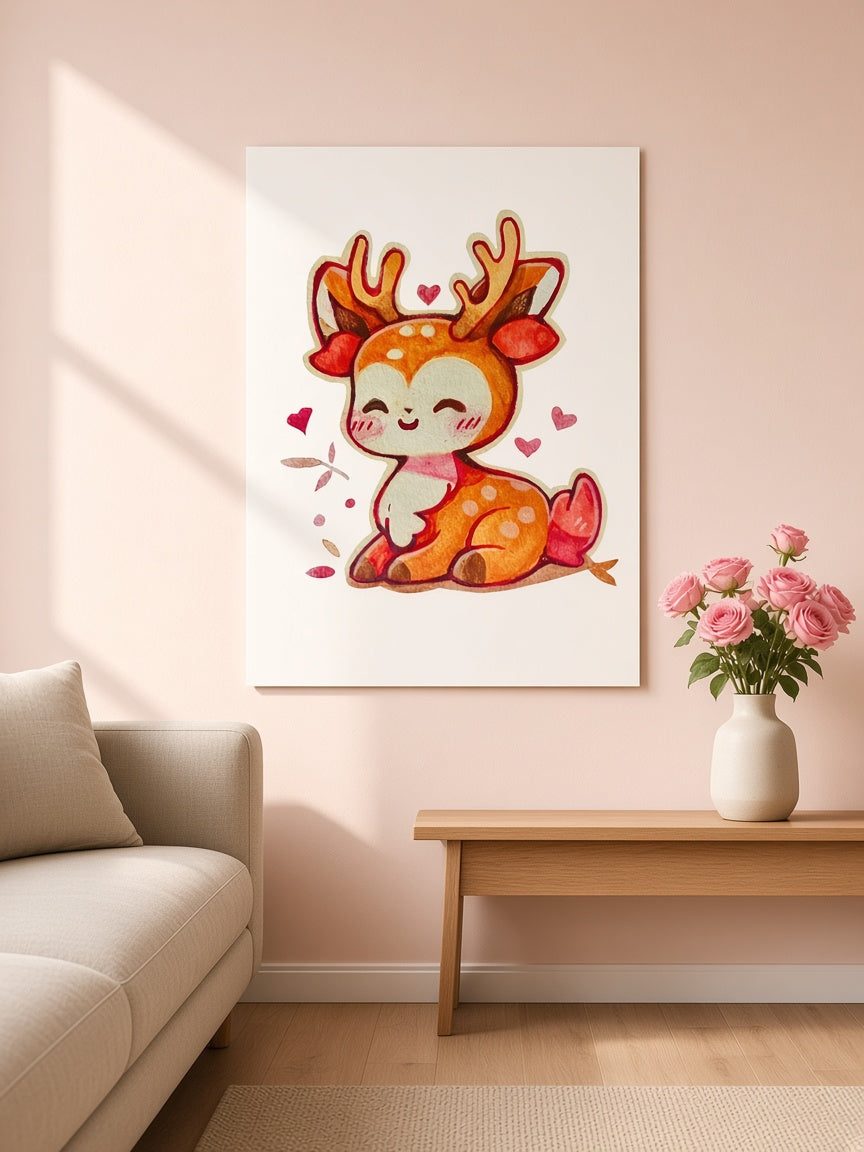 Cute Deer Poster | Faelight Art
